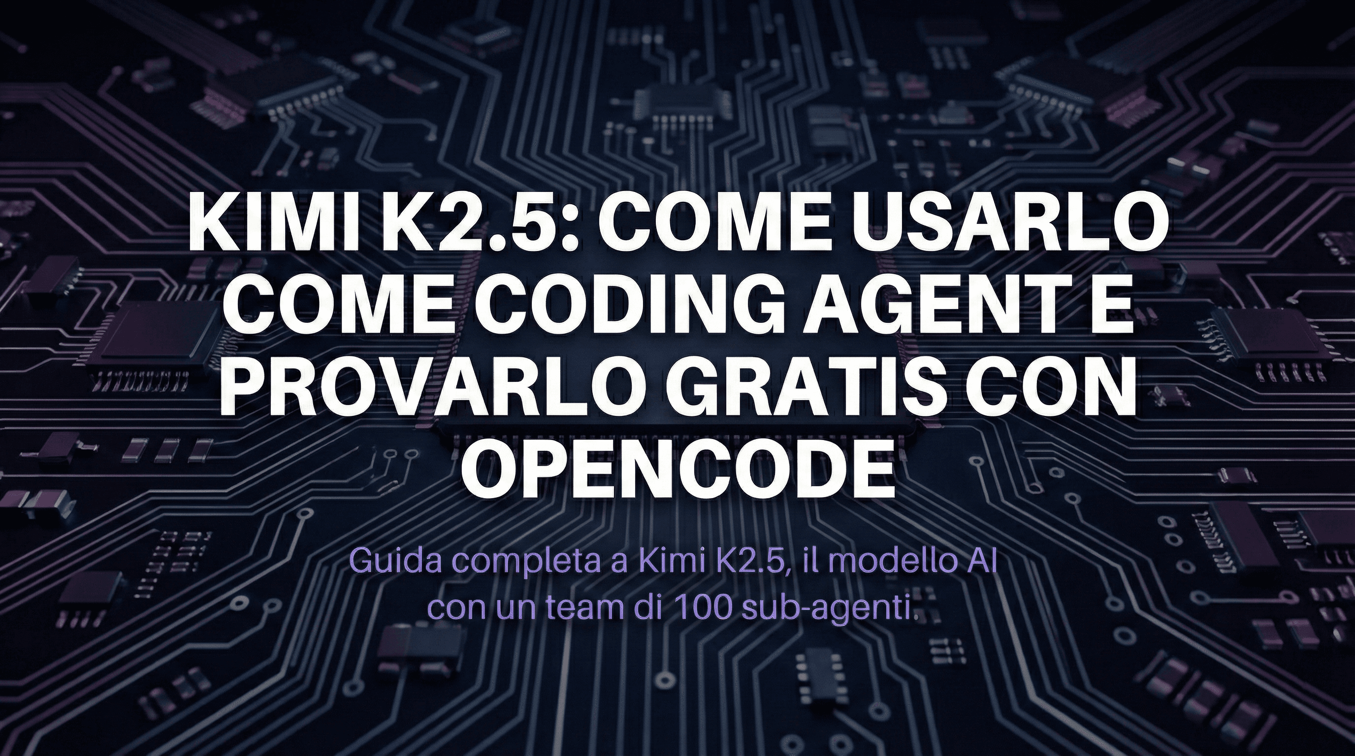 Immagine con titolo e una breve descrizione su un background che rappresenta un circuito in silicio